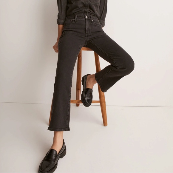 NWT Madewell Tall Kick Out Crop Jeans Starkey Wash with Stretch Size 30 Tall - Picture 2 of 16